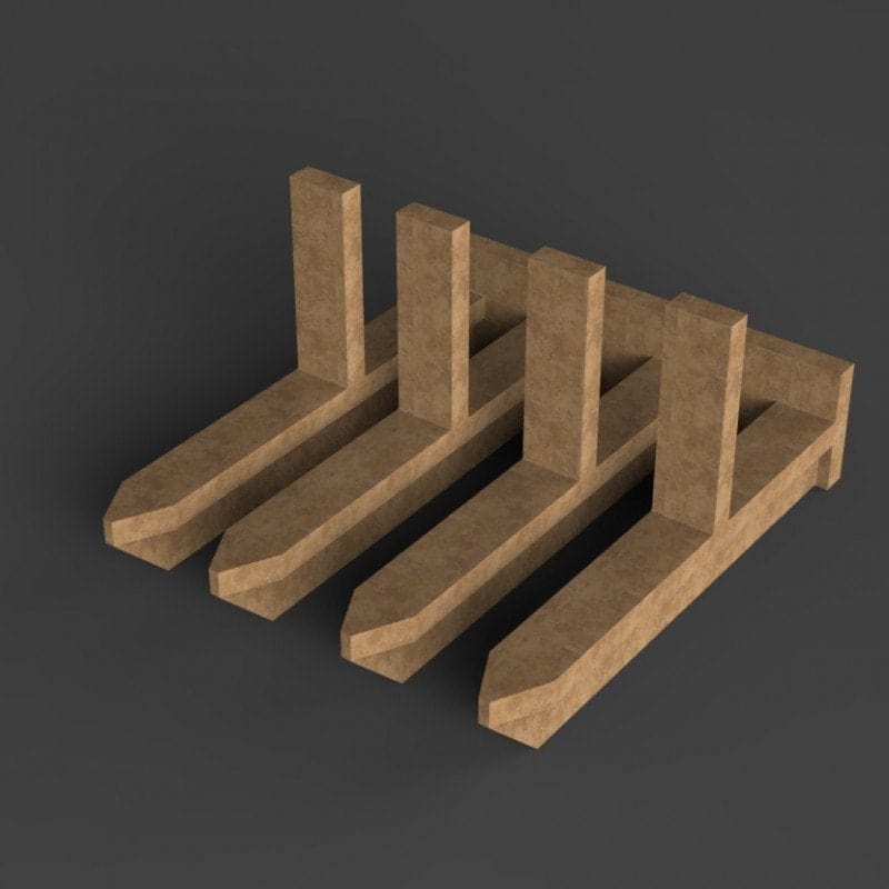 Tabletop Terrain Scatter Terrain Tank Traps - WWII Scatter Terrain