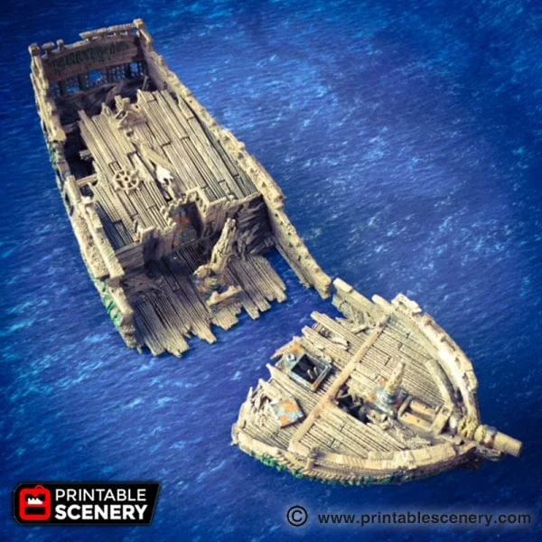 Tabletop Terrain Scatter Terrain The Wreck - Pirate Scatter Terrain