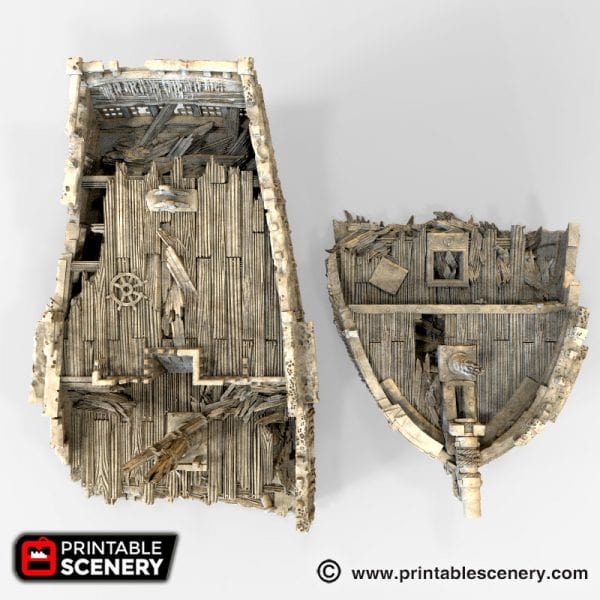 Tabletop Terrain Scatter Terrain The Wreck - Pirate Scatter Terrain