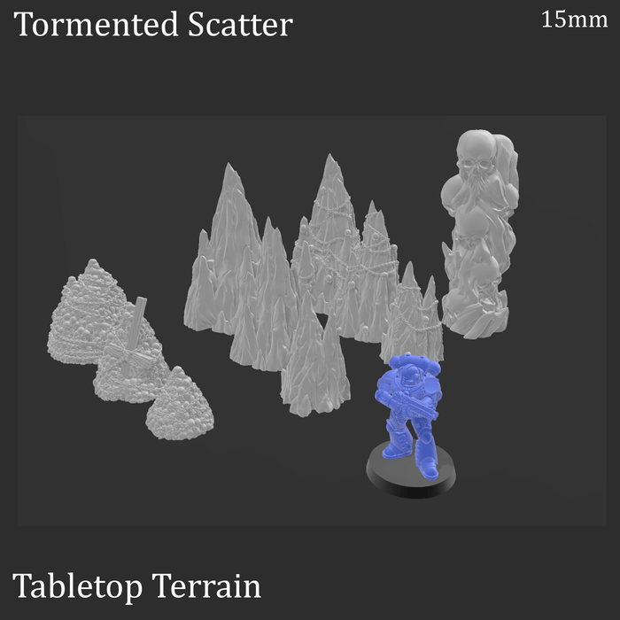 Tabletop Terrain Scatter Terrain Tormented Scatter - Demon Terrain