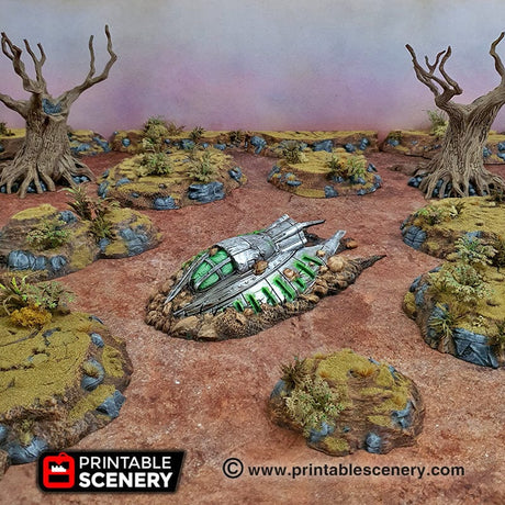 Tabletop Terrain Scatter Terrain UFO Crash - Gaslands Terrain