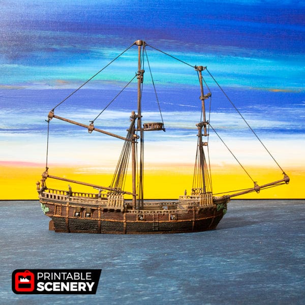 Tabletop Terrain Ship Brig - Pirate Ship