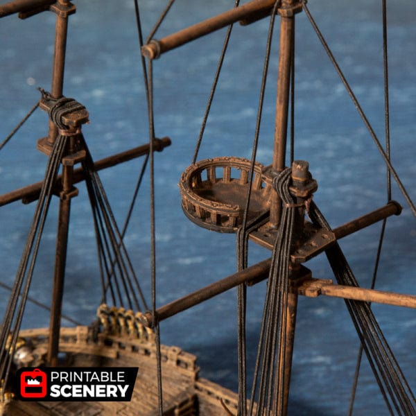 Tabletop Terrain Ship Brig - Pirate Ship