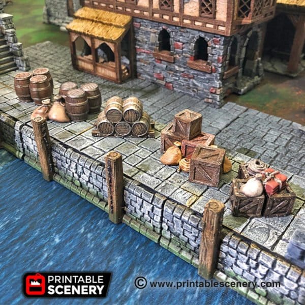 Tabletop Terrain Ship Cargo Piles - Pirate Scatter Terrain
