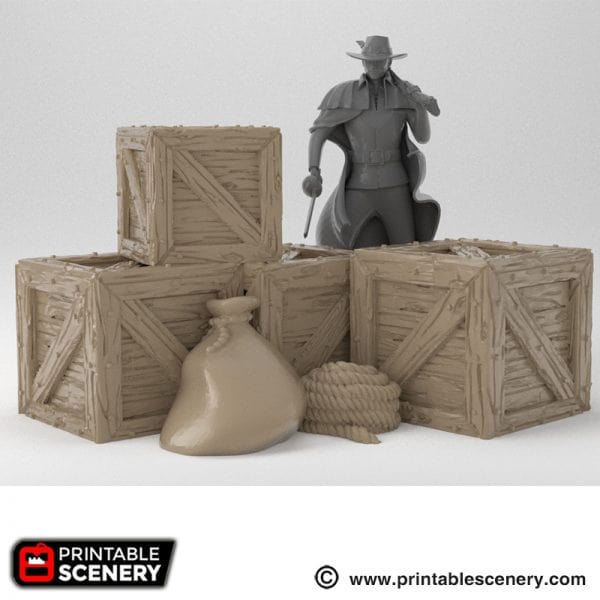 Tabletop Terrain Ship Cargo Piles - Pirate Scatter Terrain