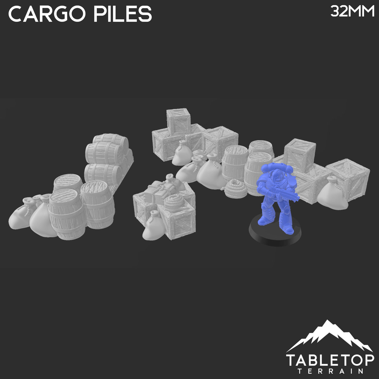Tabletop Terrain Ship Cargo Piles - Pirate Scatter Terrain