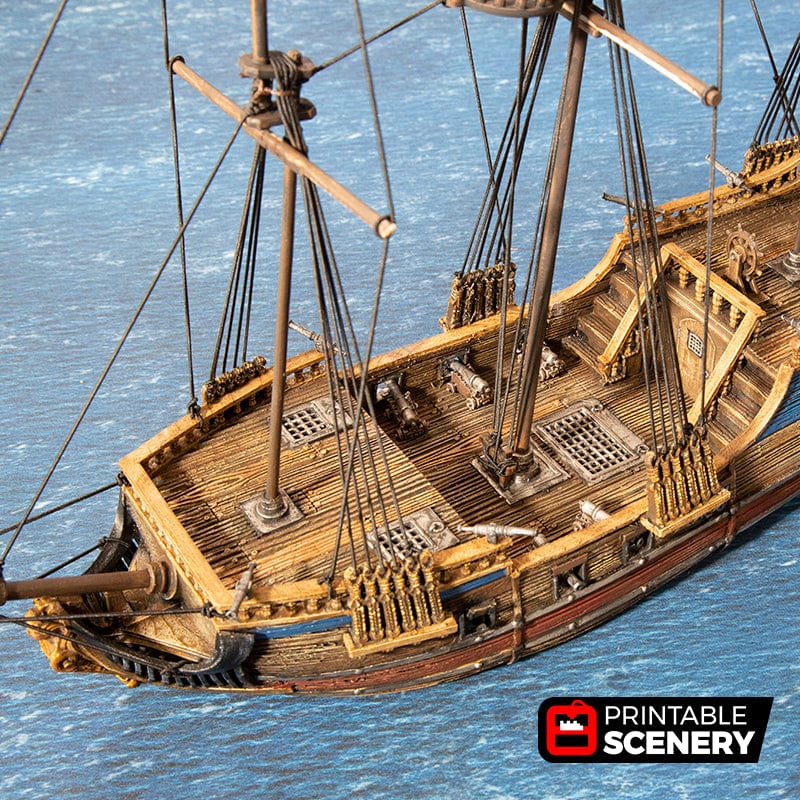 Tabletop Terrain Ship Frigate Mk2 - Pirate Ship