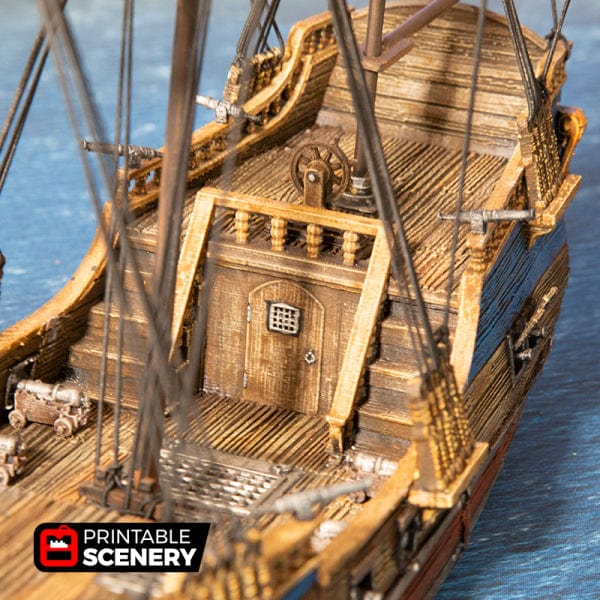 Tabletop Terrain Ship Frigate Mk2 - Pirate Ship