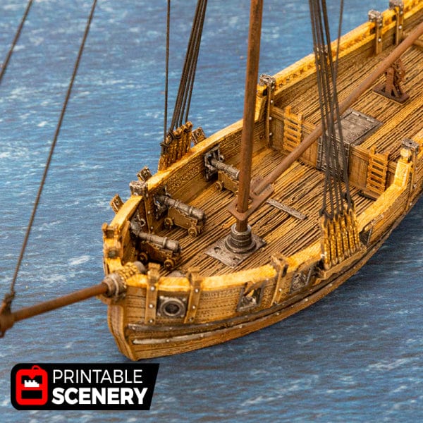 Tabletop Terrain Ship Sloop - Pirate Ship