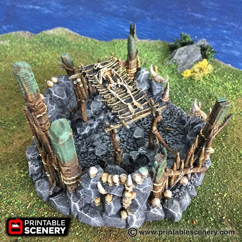 Tabletop Terrain Terrain Burial Platform - Tribal Terrain