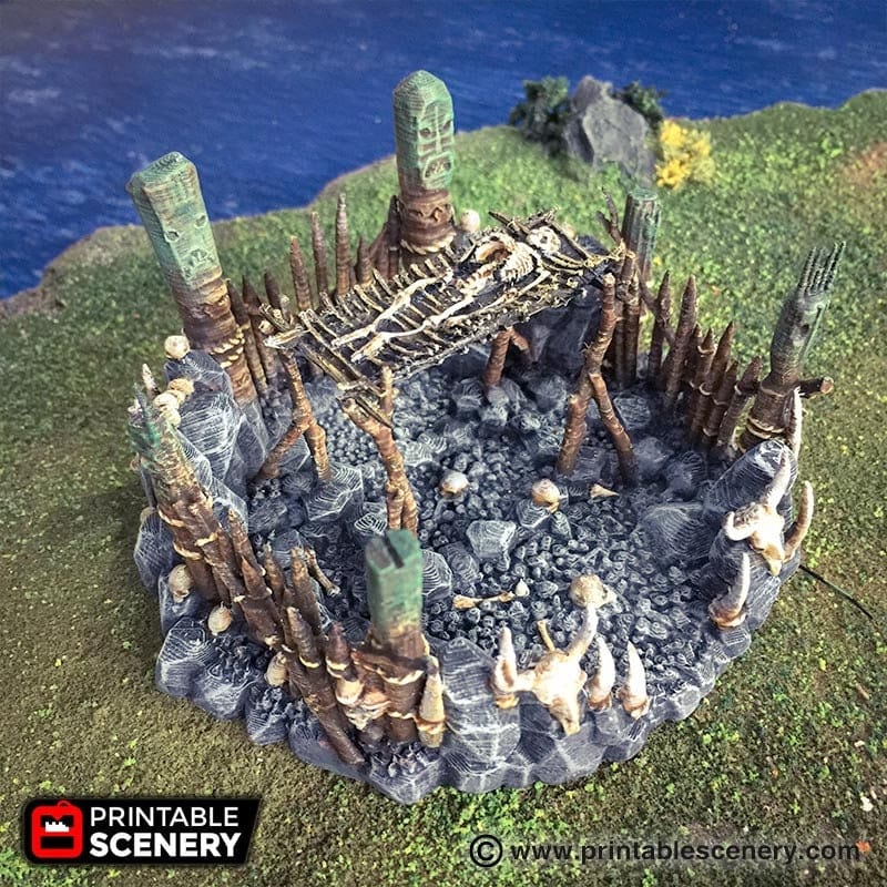 Tabletop Terrain Terrain Burial Platform - Tribal Terrain