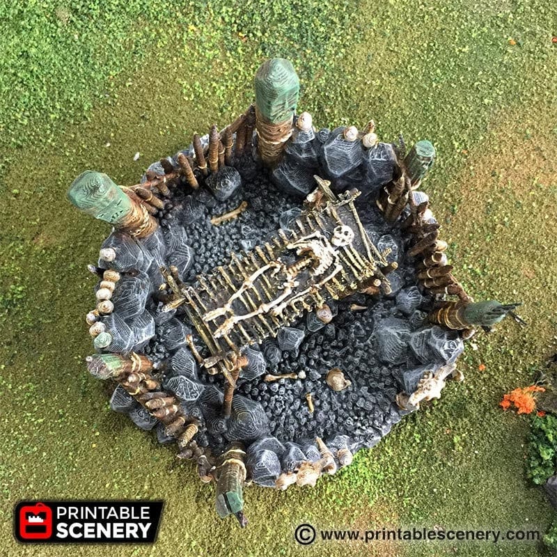Tabletop Terrain Terrain Burial Platform - Tribal Terrain