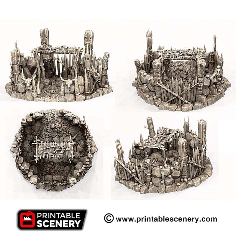 Tabletop Terrain Terrain Burial Platform - Tribal Terrain