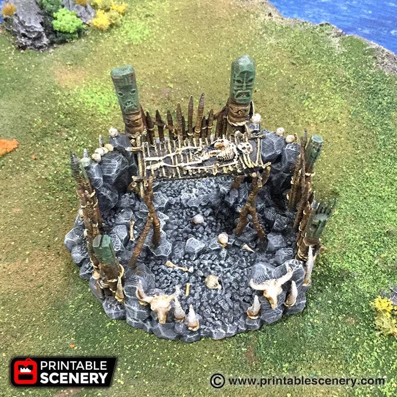 Tabletop Terrain Terrain Burial Platform - Tribal Terrain