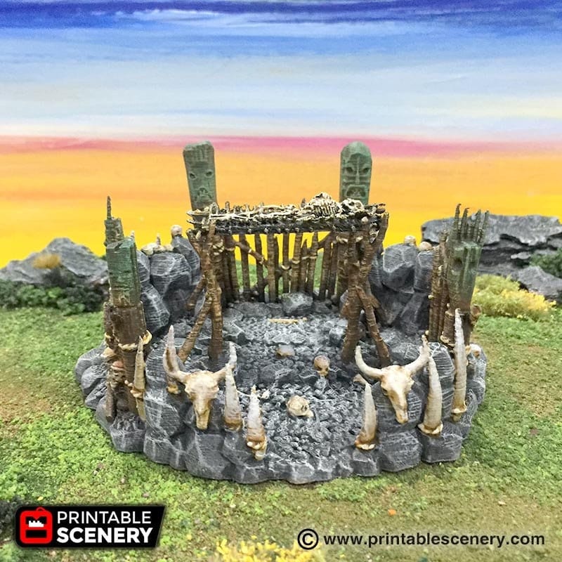 Tabletop Terrain Terrain Burial Platform - Tribal Terrain