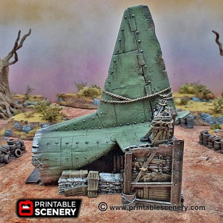 Tabletop Terrain Terrain Cargo Plane Rampart Entrance - Apocalyptic Terrain