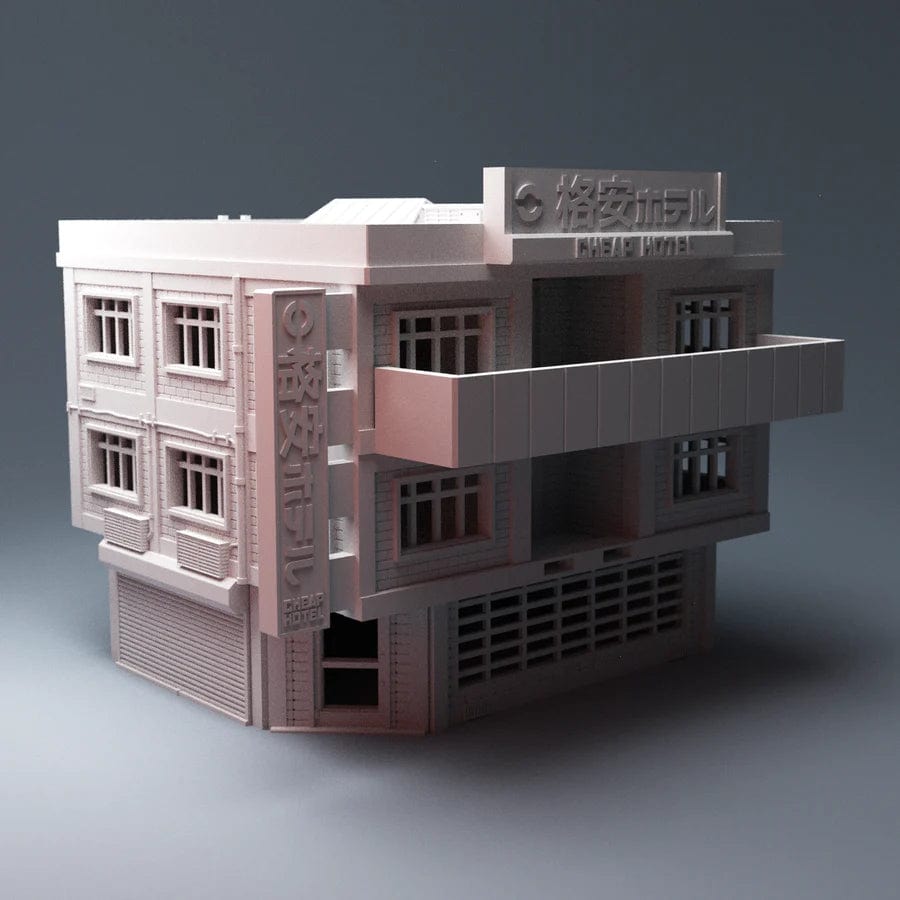 Tabletop Terrain Terrain Cyberpunk Hotel Block - Cyberpunk Building
