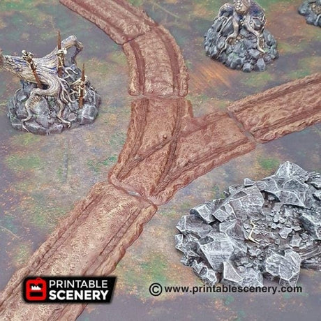 Tabletop Terrain Terrain Forest Cart Tracks - Fantasy Scatter Terrain