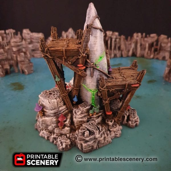 Tabletop Terrain Terrain Moon Shrine - Fantasy Terrain