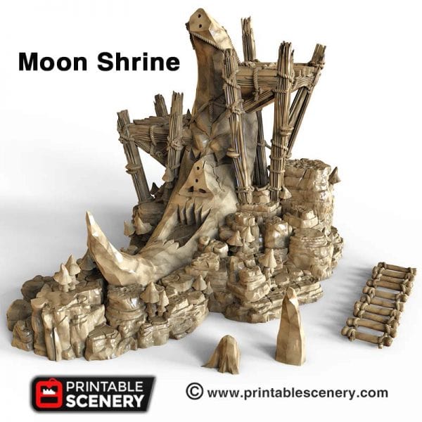 Tabletop Terrain Terrain Moon Shrine - Fantasy Terrain