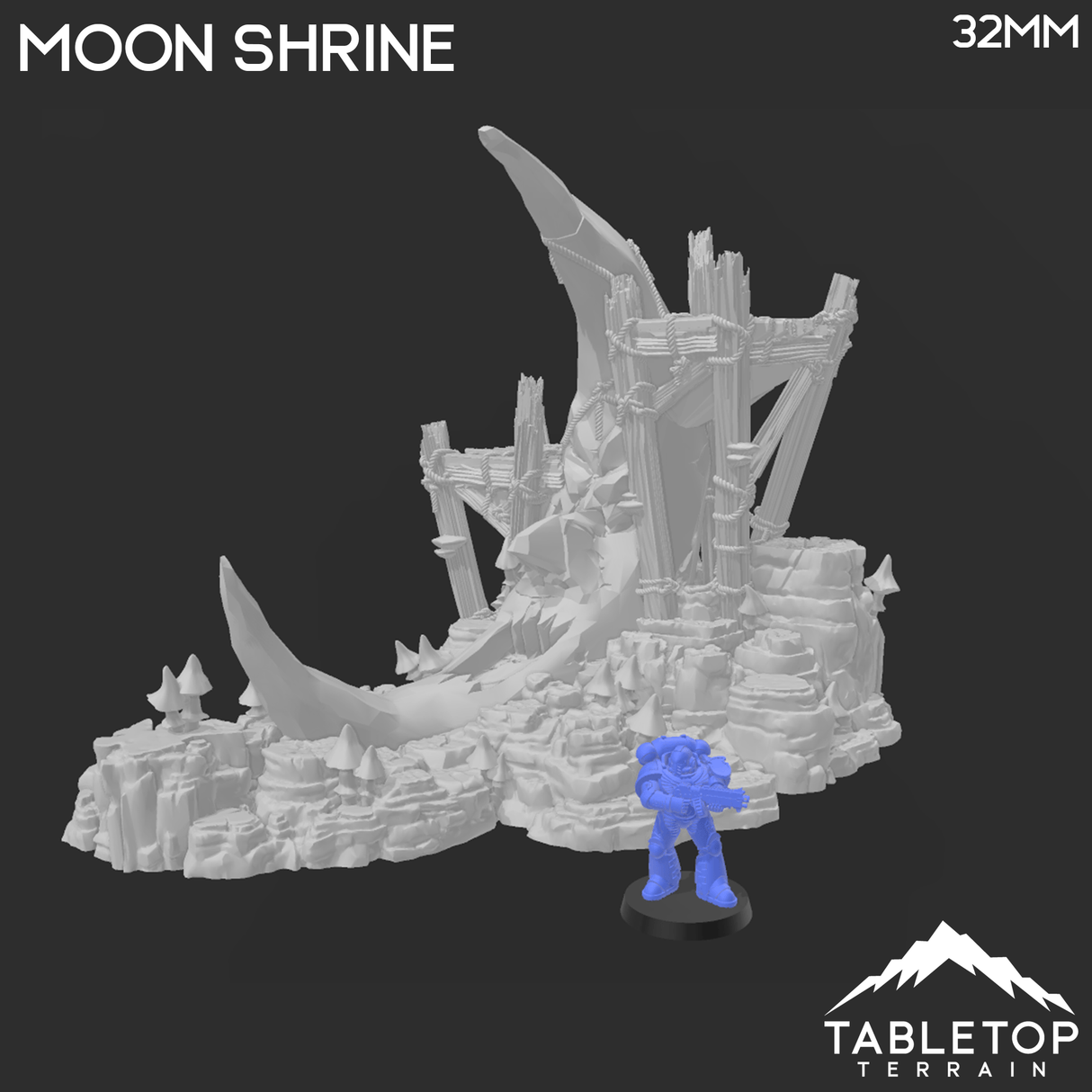 Tabletop Terrain Terrain Moon Shrine - Fantasy Terrain