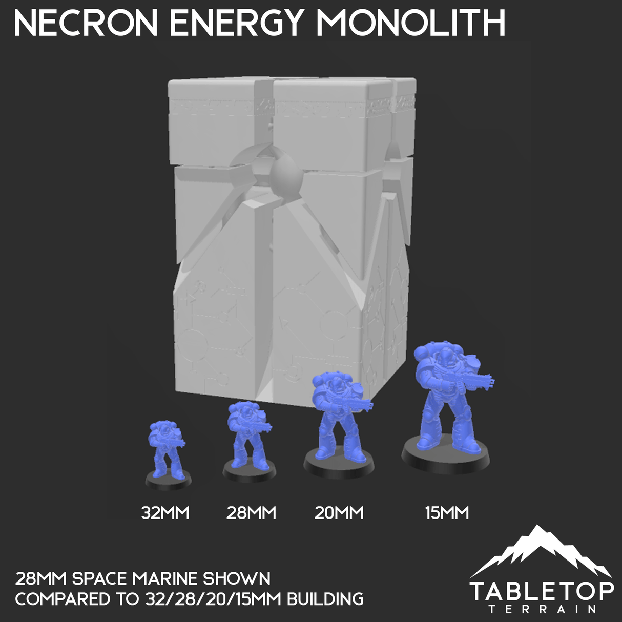 Tabletop Terrain Terrain Necron Energy Monolith - 40k Necron Terrain