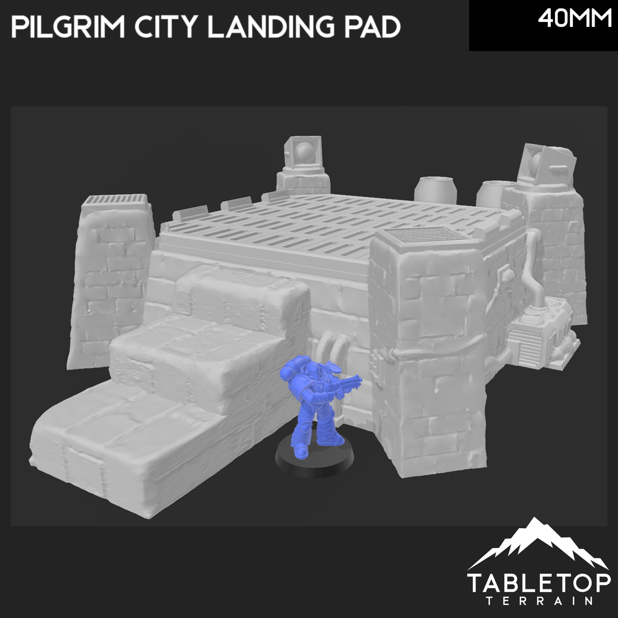 Tabletop Terrain Terrain Pilgrim City Landing Pad - Star Wars Legion Shatterpoint Terrain