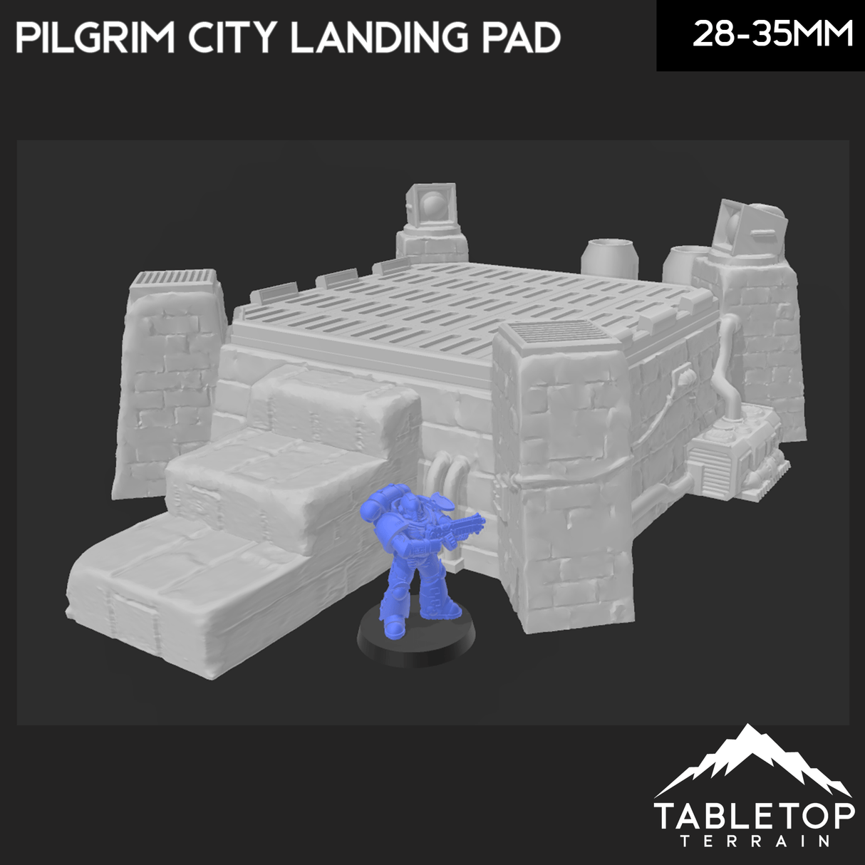 Tabletop Terrain Terrain Pilgrim City Landing Pad - Star Wars Legion Shatterpoint Terrain
