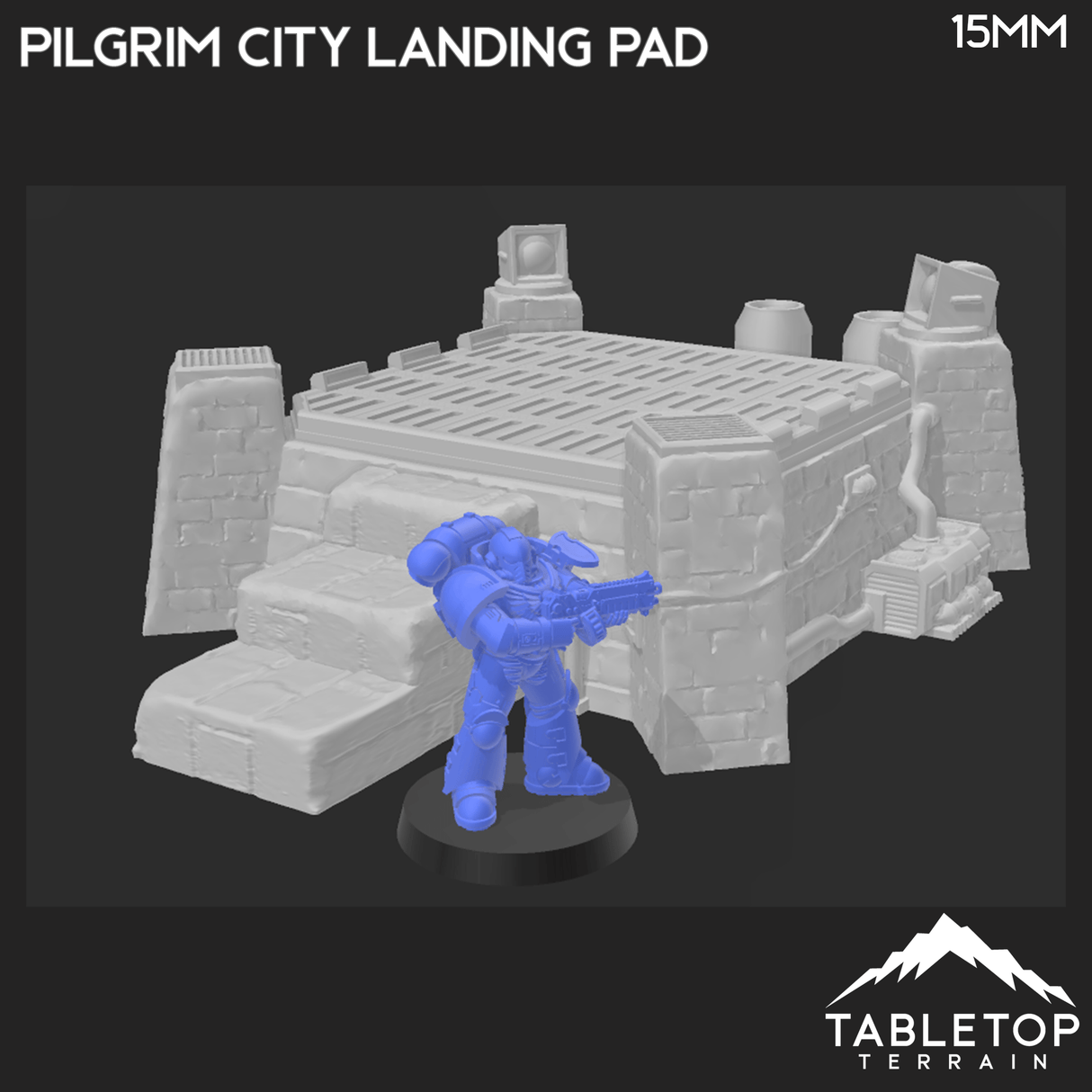 Tabletop Terrain Terrain Pilgrim City Landing Pad - Star Wars Legion Terrain