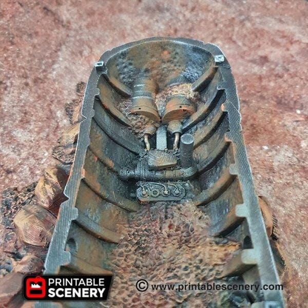 Tabletop Terrain Terrain Ruined Boat - Apocalyptic Terrain