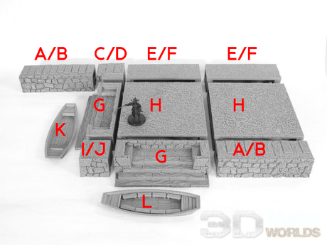 Tabletop Terrain Terrain Samurai Canal Set