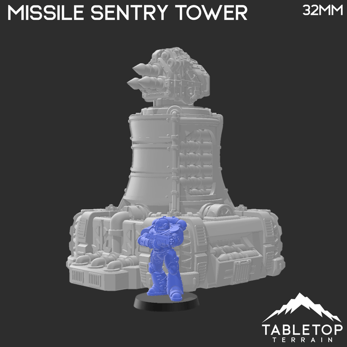 Tabletop Terrain Terrain Sithic Outpost Plasma Crystal Pit & Missile Sentry Tower - 40k Terrain