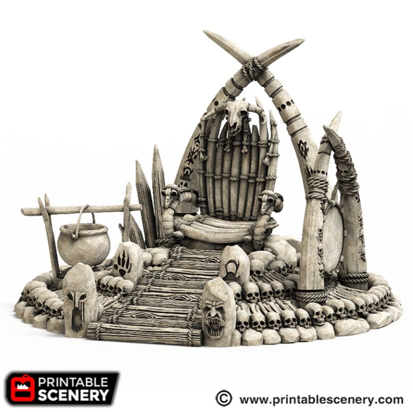 Tabletop Terrain Terrain War Boss Throne - Tribal Terrain
