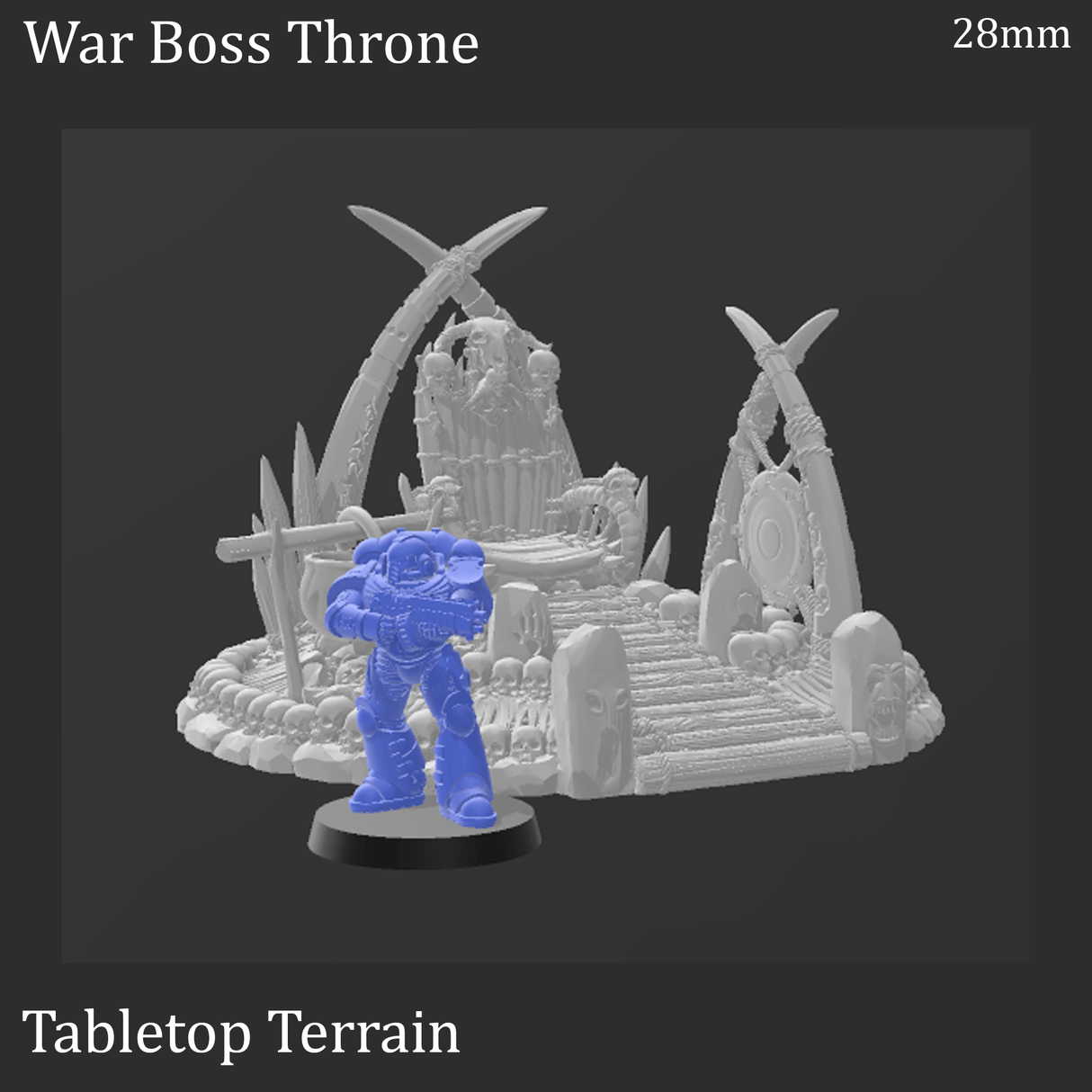 Tabletop Terrain Terrain War Boss Throne - Tribal Terrain