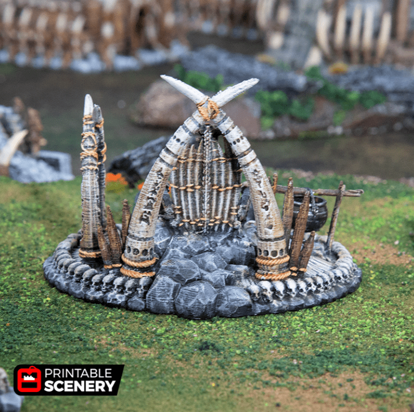 Tabletop Terrain Terrain War Boss Throne - Tribal Terrain