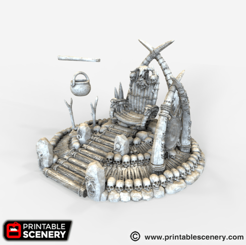 Tabletop Terrain Terrain War Boss Throne - Tribal Terrain