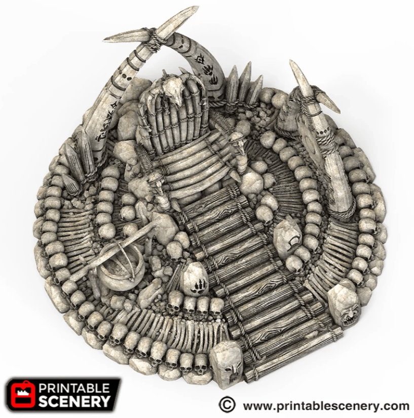 Tabletop Terrain Terrain War Boss Throne - Tribal Terrain