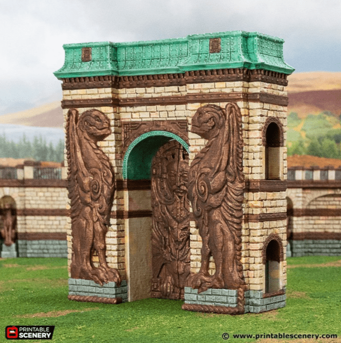 Tabletop Terrain Terrain Wrymway Gate - Rise of the Halflings - Fantasy Terrain