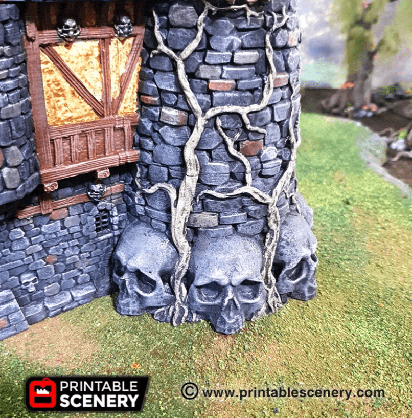 Tabletop Terrain Tower Evil Sorcerer's Tower - Elven Fantasy Tower