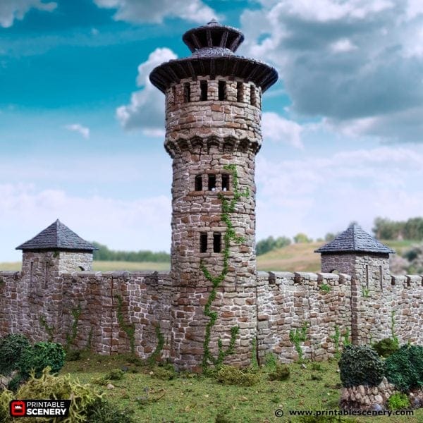 Tabletop Terrain Tower King's Round Tower - Country & King - Fantasy Historical Building