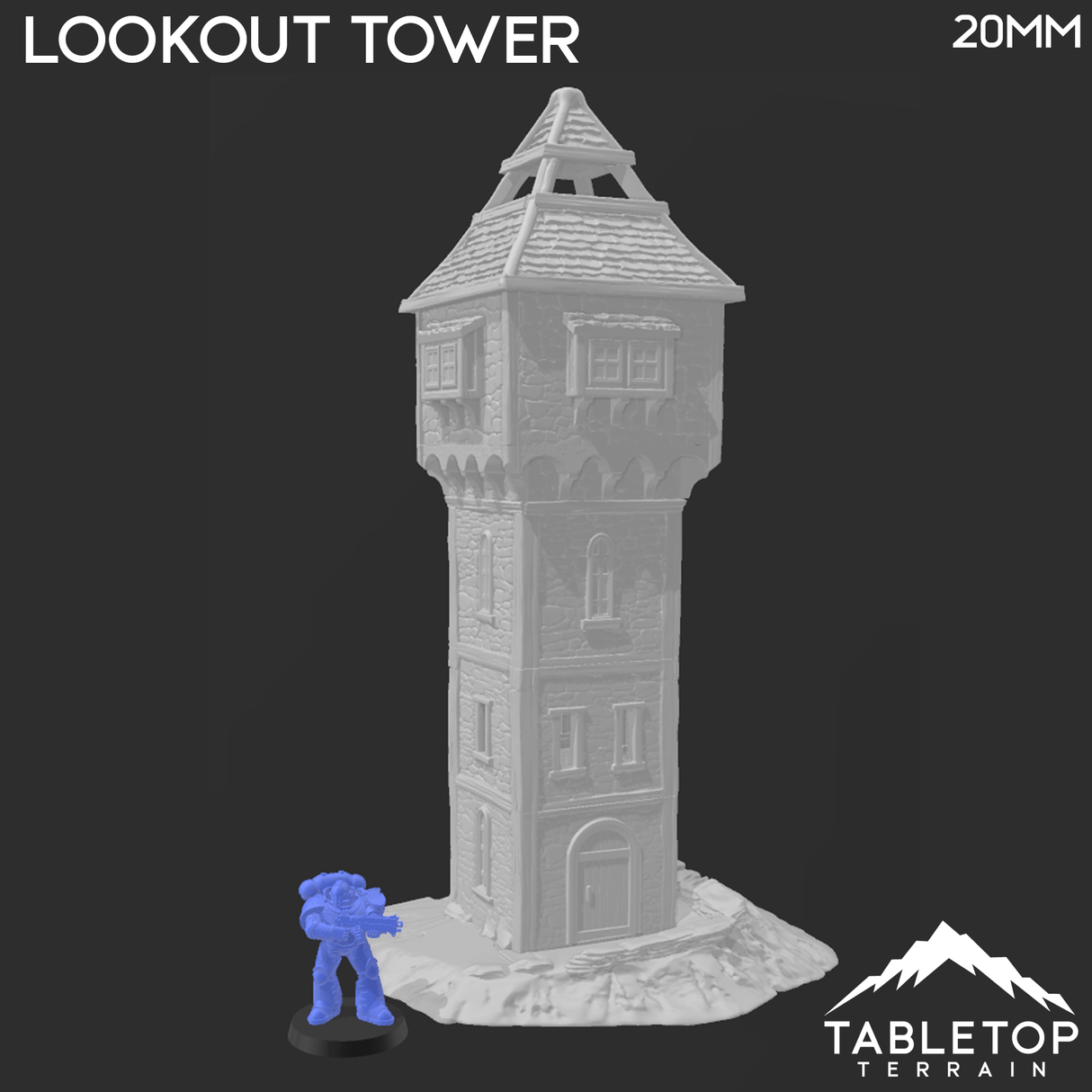 Tabletop Terrain Tower Lookout Tower - Town of Grexdale - Fantasy Tower