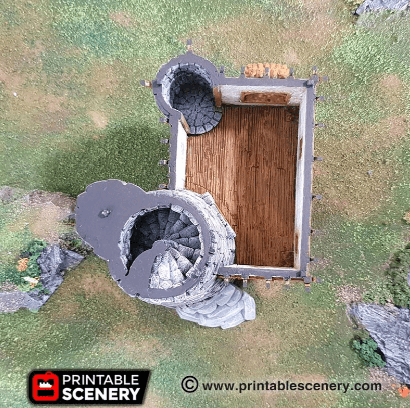 Tabletop Terrain Tower Sorcerer's Tower - Elven Fantasy Tower