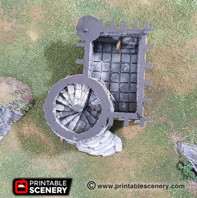 Tabletop Terrain Tower Sorcerer's Tower - Elven Fantasy Tower