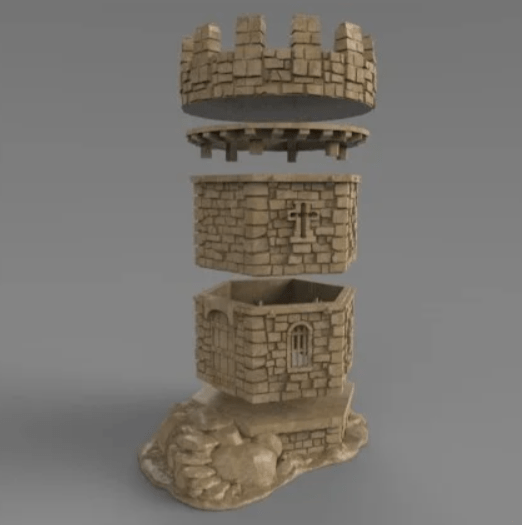 Tabletop Terrain Tower War Towers - Fantasy Building