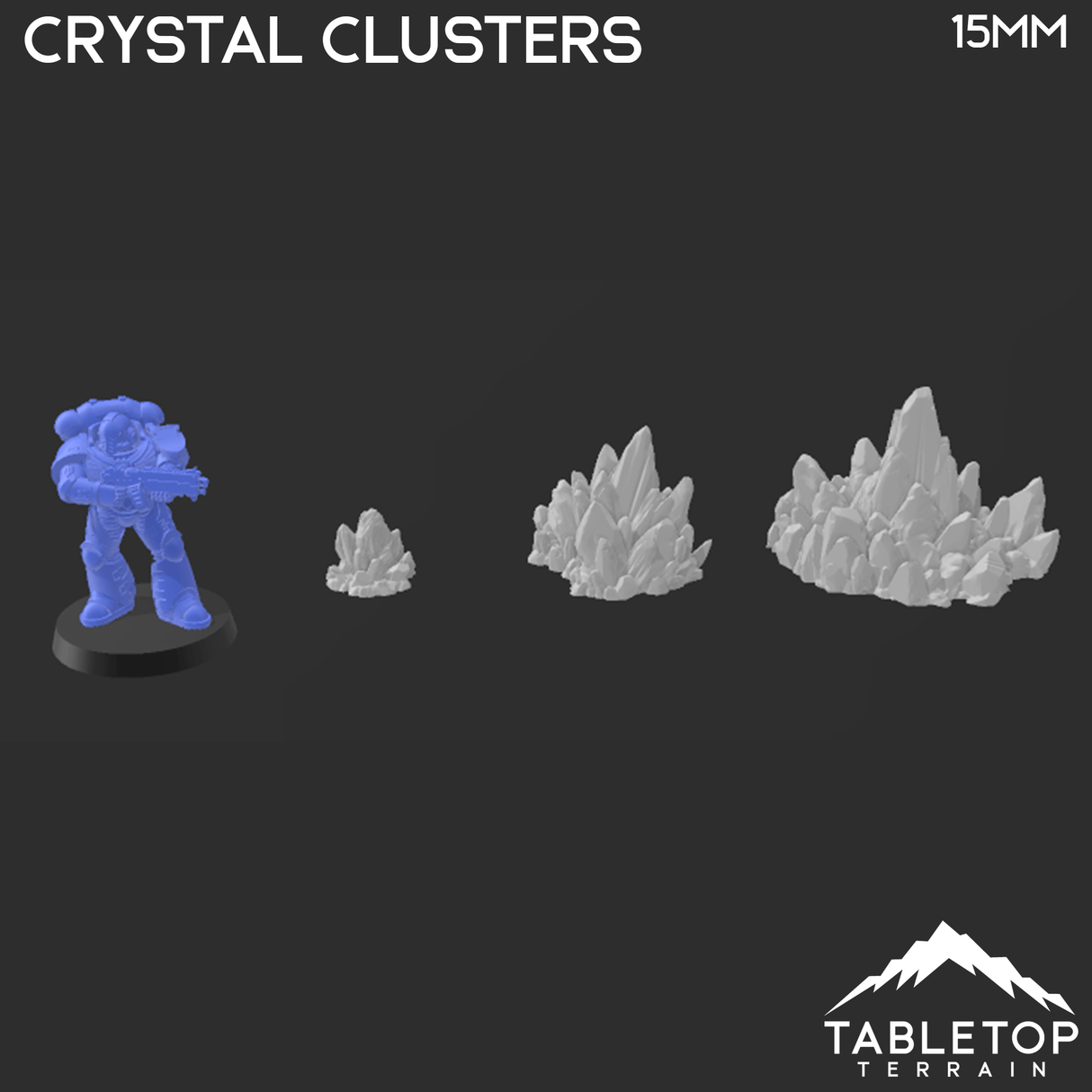 Tabletop Terrain Trees Crystal Clusters - Fantasy Scatter Terrain