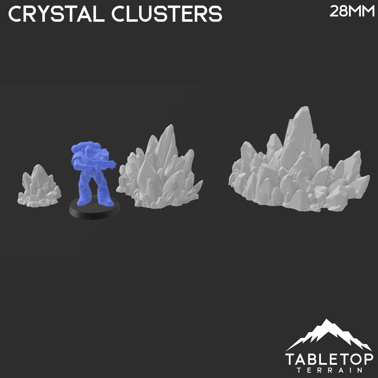 Tabletop Terrain Trees Crystal Clusters - Fantasy Scatter Terrain