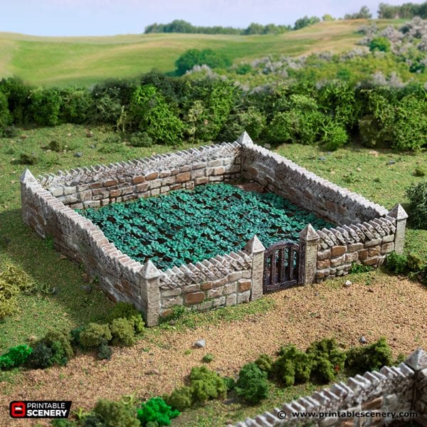 Tabletop Terrain Trees Farm Fields - Country & King - Fantasy Historical Terrain