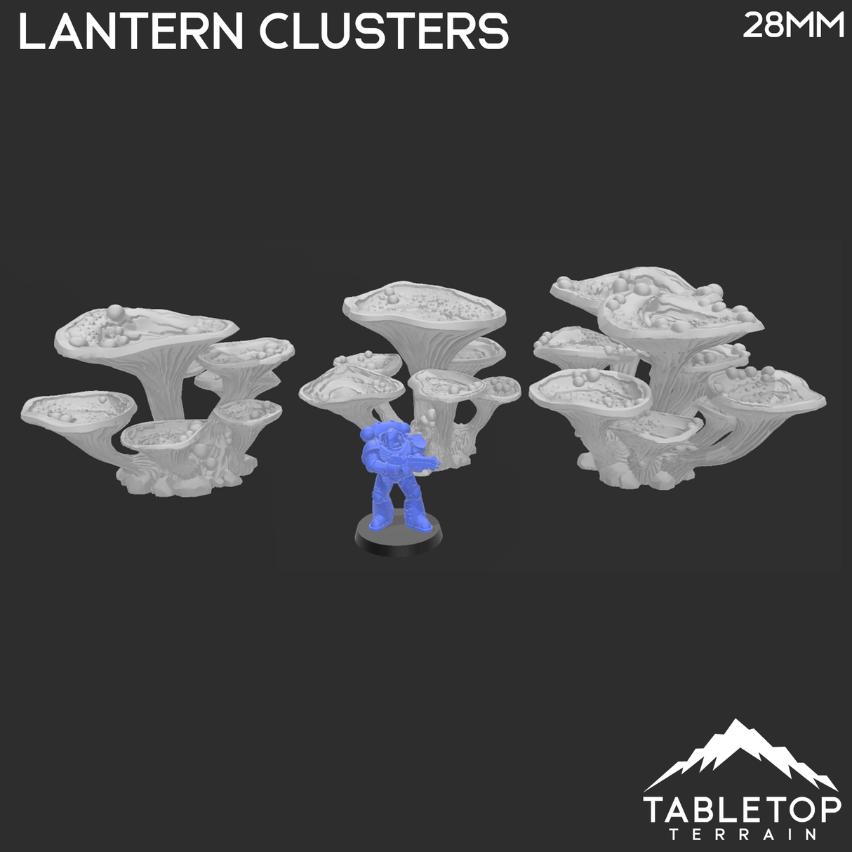 Tabletop Terrain Trees Lantern Clusters - Fantasy Scatter Terrain / Trees