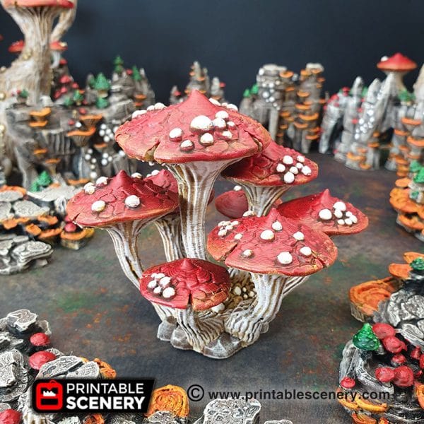 Tabletop Terrain Trees Magic Mushroom Clusters - Fantasy Scatter Terrain / Trees