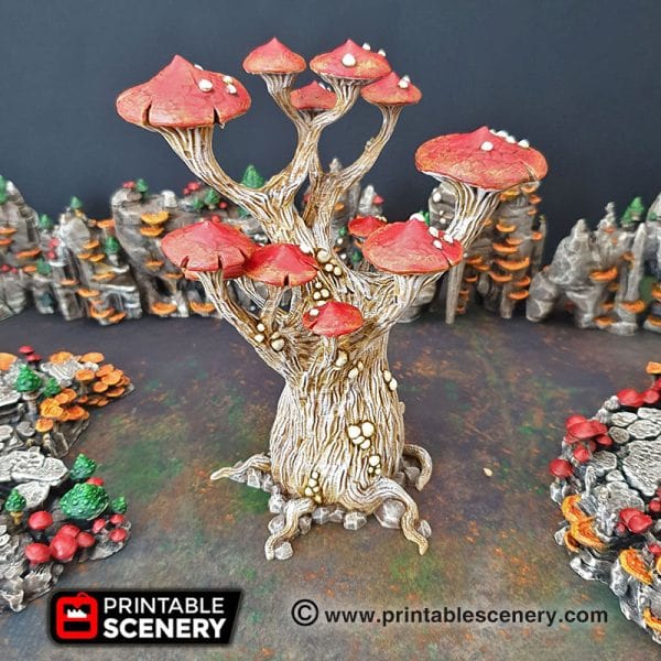Tabletop Terrain Trees Magic Mushrooms - Fantasy Scatter Terrain / Trees